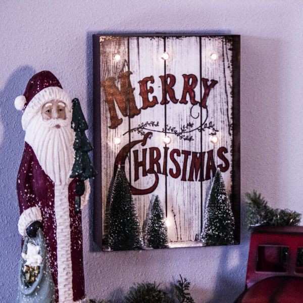 Merry Christmas Holiday Sign With LED Light - Image 5