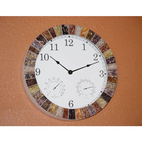 Weather Monitoring Indoor / Outdoor Looks Like Stone Multicolor Clock - Image 3