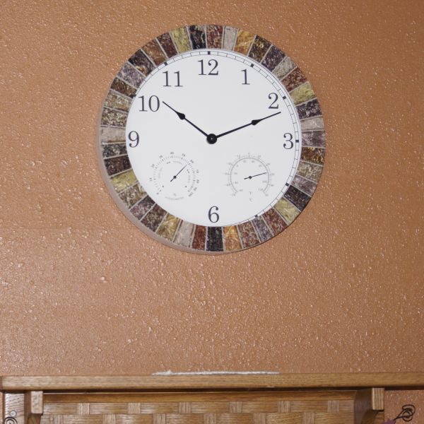 Weather Monitoring Indoor / Outdoor Looks Like Stone Multicolor Clock - Image 4