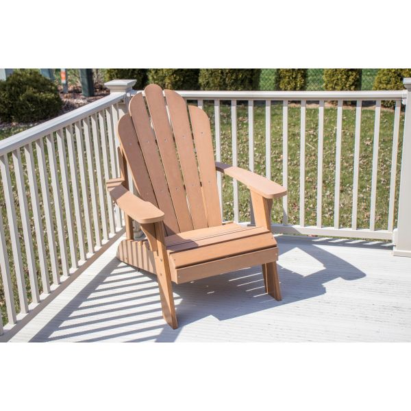 Faux Wood Teak Adirondack Chair - Image 3